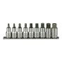 M1212 Socket Clip Rail Hex Set of 9 Metric 1/2in Drive by Teng