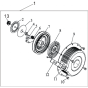 Starter Assembly for Husqvarna TF 545D Cultivator/Tiller