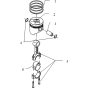 Piston Assembly for Husqvarna TF544 Cultivator/Tiller