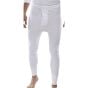 Thermal Long John Trousers Soft Poly/viscose Fibre Base Layer White LRG