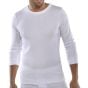 Thermal Vest Base Layer Long Sleeve Soft Polyester Viscose Fabric White SML