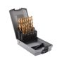 Lyndon 1-10mm TiN Coated Flute Ground 19 Piece Drill Set with Split Point