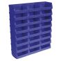 Plastic Storage Bin 105 x 85 x 55mm - Blue Pack of 24 Sealey Part No. TPS124B