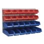 Bin & Panel Combination 24 Bins - Red/Blue Sealey Part No. TPS132