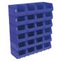 Plastic Storage Bin 150 x 240 x 130mm - Blue Pack of 24 Sealey Part No. TPS324B