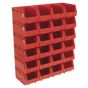 Plastic Storage Bin 150 x 240 x 130mm - Red Pack of 24 Sealey Part No. TPS324R