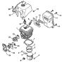 Cylinder & Piston Assembly for Stihl TS410, TS420 Disc Cutters