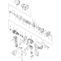 Main Assembly for Makita TW0200 Impact Wrench
