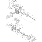 Hand Guard & Tank Assembly For Makita UC3001A Electric Chainsaws