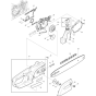 Main & Chain Assembly For Makita UC3010A Electric Chainsaws