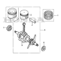 Crankshaft / Piston for Honda UMC425A Brushcutter