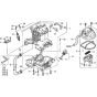 Cylinder and Barrel Head Assembly for Honda UMK435UE Brushcutters