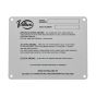 Identification Name Plate for Villiers C30 Engines (125mm x 100mm)