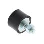 Cylindrical Rubber Mount (Male/Female) 30x20mm M8 x 20/M8