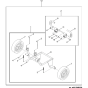 Wheel Kit Assembly for Wacker VP1340-5000008705 (Wacker) Rev.100 Plate Compactor