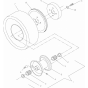 Traction Weel-1 Assembly for Husqvarna W3213A Commercial Lawn Mower