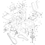 Chassis and Frame Assembly for Husqvarna W3213P Commercial Lawn Mower