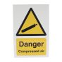 Danger Compressed Air Sign 240x360mm Foamex 3mm