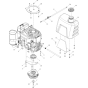 Engine Assembly for Husqvarna WH3615 Commercial Lawn Mower