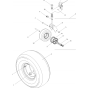 Wheels and Tires Assembly for Husqvarna WH5219EFQ Commercial Lawn Mower