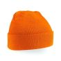 Winter Hat Soft Touch Acrylic Double Layer Knit One Size Orange