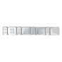 Wheel Weight 5 & 10g Adhesive Zinc Plated Steel Strip of 8 (4 x Each Weight) Pack of 100 Sealey Part No. WWSA510