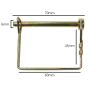 6mm (1/4") Pin Diameter x 70mm (2 3/4") Pin Length Square Type Rotovator/Pipe Clip