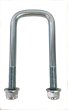 Leaf Spring U-Bolt M12, 55mm x 80mm, with Nylocs & Washers