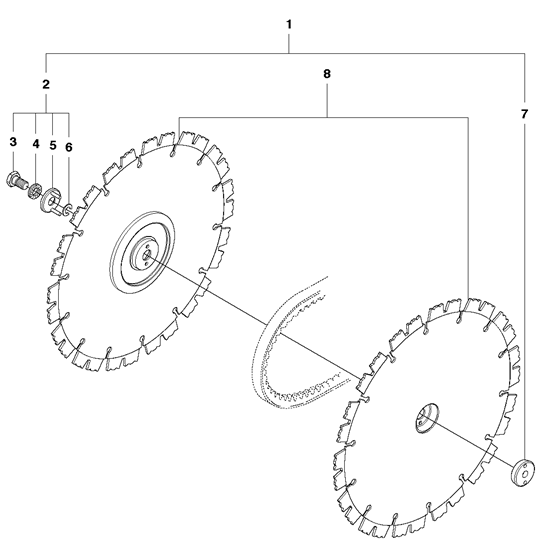 Cutting Blade Assembly for Husqvarna K3000 Cut N Break Disc Cutters