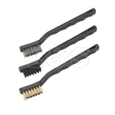 3 Piece Abrasive Brush Set - Nylon/Brass/Wire