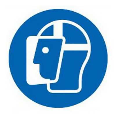 Pack of Stickers 25x25mm - Face Shield (50pk)