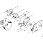 Stator housing, Motor shaft Assembly for Stihl E30 Electric Chainsaws