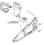 Hand guard, Handlebar Assembly for Stihl MSE170C MSE190C MSE210C MSE230 Electric Chainsaws