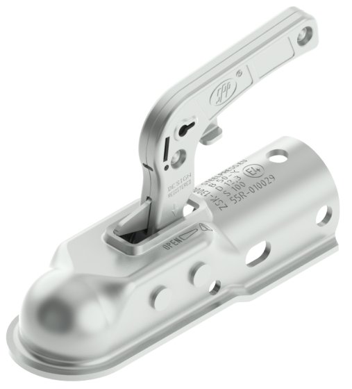Trailer Coupling Head Kit 1300kg, 35-50mm Round Drawbar, Pressed Steel