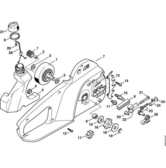 Handle housing Assembly for Stihl E140 E160 E180C Electric Chainsaws