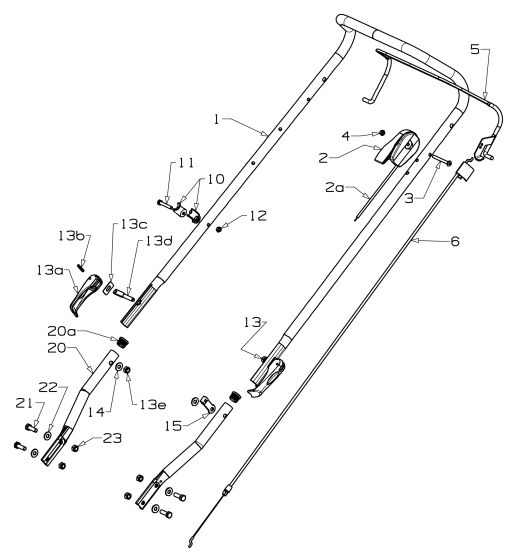 Handle Assembly for Masport 300AL