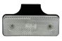 LED Front Marker Lamp, Clear, 12/24V, Slimline, With Bracket
