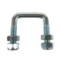 U-Bolt 40 x 15 mm, Zinc Plated, With Nyloc & Plain Nuts