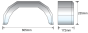 Metal Trailer Mudguard suitable for 10" Wheels