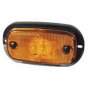 Amber LED Side Marker Lamp with Reflex Reflector and Leads - 12V - 0-167-10