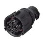 DIN Black Nylon In-Line Connector for 10NW Tubing - 4 Way - Each - 0-326-53