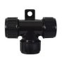 Black Polycarbonate Sealed T-Piece with Nylon Cap Nuts - 22 x 22 x 22NW - Each - 0-330-72