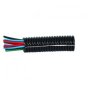 Black Nylon Heavy-Duty Convoluted Split Tubing - 37NW x 25m - 0-331-37