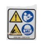 Warning pictogram MS - Genuine Stihl OEM No. 0000 967 7250