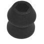 Male Door Retainer, Black Polypropylene, 25 mm Dia x 27 mm, M6 Fixing