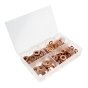 Copper Washers Imperial Sizes - Assorted Box 270 Pieces