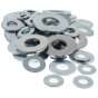 Table 4 Flat Washers, Sizes: 1/2"-1 1/2", Assorted Pack of 50
