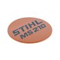 Model Plate for Stihl MS210, MS210C-B Chainsaws - OEM No. 1123 967 1510