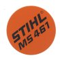 Model plate for Stihl MS461 Chainsaws - Genuine Part - 1128 967 1515