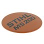 Model Plate for Stihl MS200 Chainsaws - 1129 967 1504